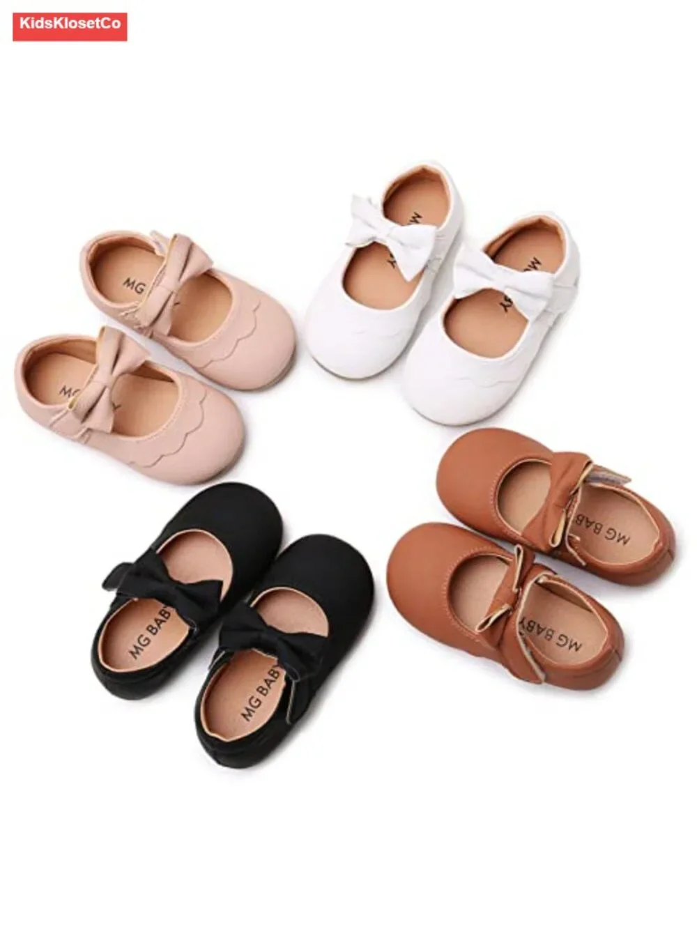Toddler Mary Jane Flats Bowknot Princess Ballet Shoes Non-Slip Soft Sole